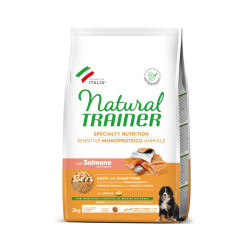Natural Trainer Sensitive Puppy Medium & Maxi Salmon sausas maistas su lašiša šuniukams