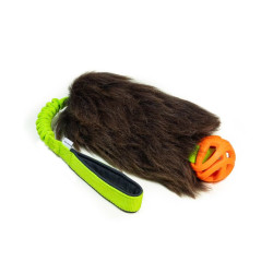 Sheepskin Bungee žaislas su rankena ir kamuoliuku šunims