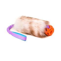 Sheepskin Bungee žaislas su rankena ir kamuoliuku šunims