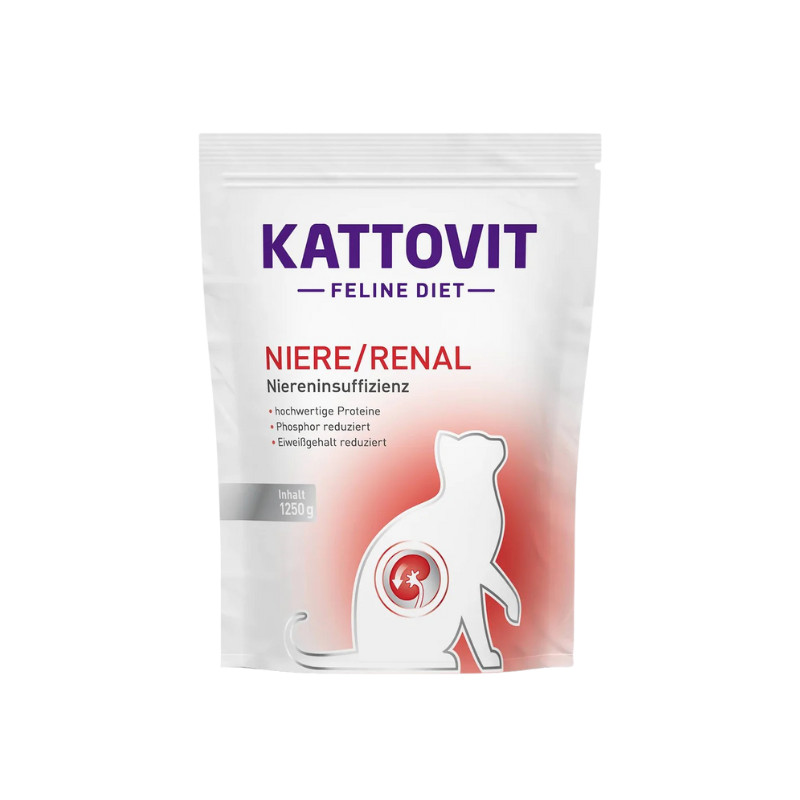 Kattovit Kidney/Renal sausas pašaras katėms - Zoobaze.lt