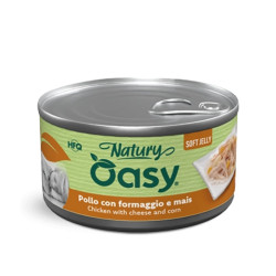 Oasy Natury Soft Jelly konservai su vištiena, sūriu ir kukurūzais šunims