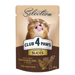 Club 4 Paws Premium Selection konservai su vištiena ir veršiena katėms
