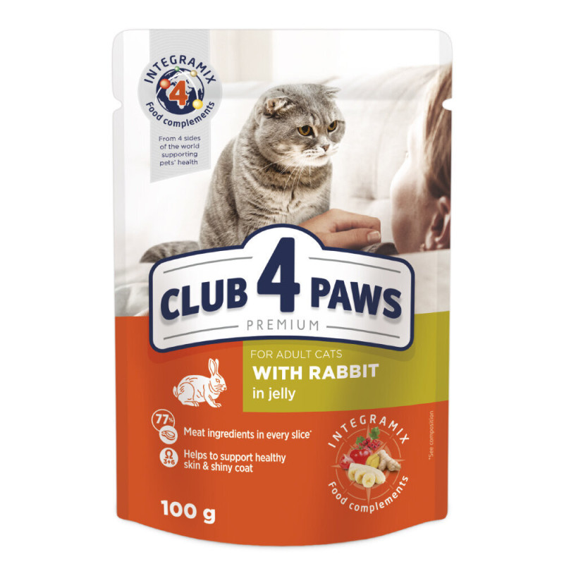 Club 4 Paws Premium konservai su triušiena katėms