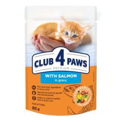 Club 4 Paws Premium konservai su lašiša kačiukams