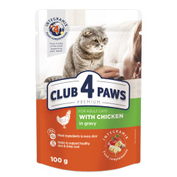 Club 4 Paws Premium konservai su vištiena katėms