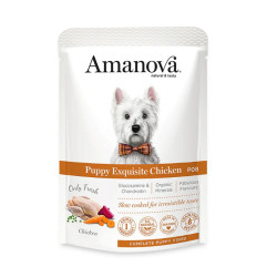 AmaNova Puppy Mini begrūdžiai konservai su vištiena šuniukams