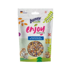 Bunny Enjoy Nature Mix su džiovintais žiogais pašaro papildas graužikams - Zoobaze.lt