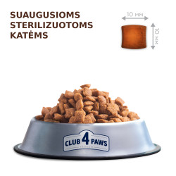 Club 4 Paws Premium Sterilized sausas pašaras su vištiena katėms, 2 kg