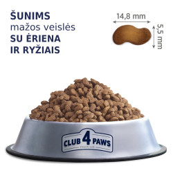 Club 4 Paws Premium sausas pašaras su ėriena ir ryžiais mažų veislių šunims, 14 kg