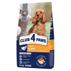 Club 4 Paws Premium Light sausas pašaras su kalakutiena vidutinių ir didelių veislių šunims