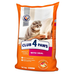 Club 4 Paws Premium sausas pašaras su veršiena katėms