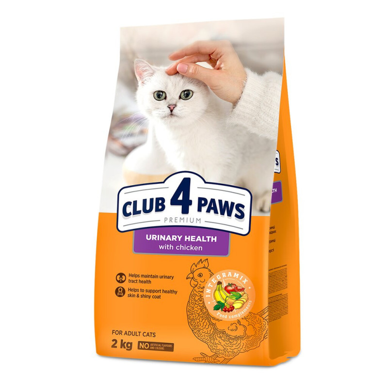 Club 4 Paws Premium Urinary Health sausas pašaras su vištiena katėms