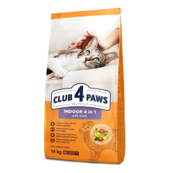 Club 4 Paws Premium Indoor 4in1 sausas pašaras su ėriena katėms