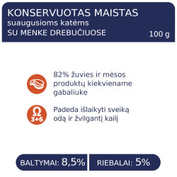Club 4 Paws Premium konservai su menke drebučiuose katėms - Zoobaze.lt