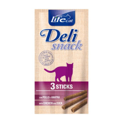 Life Cat lazdelės skanėstai su antiena ir vištiena katėms