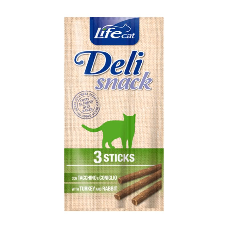 Life Cat lazdelės skanėstai su kalakutiena ir triušiena katėms