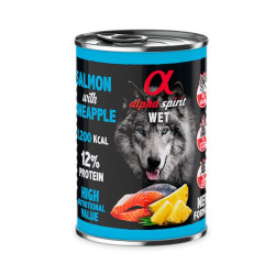 Alpha Spirit Salmon konservai su lašiša ir ananasais šunims - Zoobazė.lt
