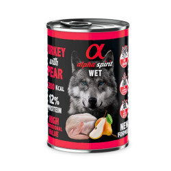 Alpha Spirit Turkey konservai su kalakutiena ir kriaušėmis šunims - Zoobazė.lt