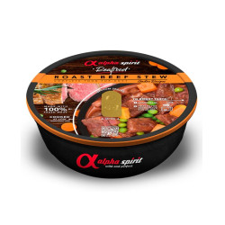 Alpha Spirit Real Food Beef troškinys su jautiena šunims - Zoobazė.lt