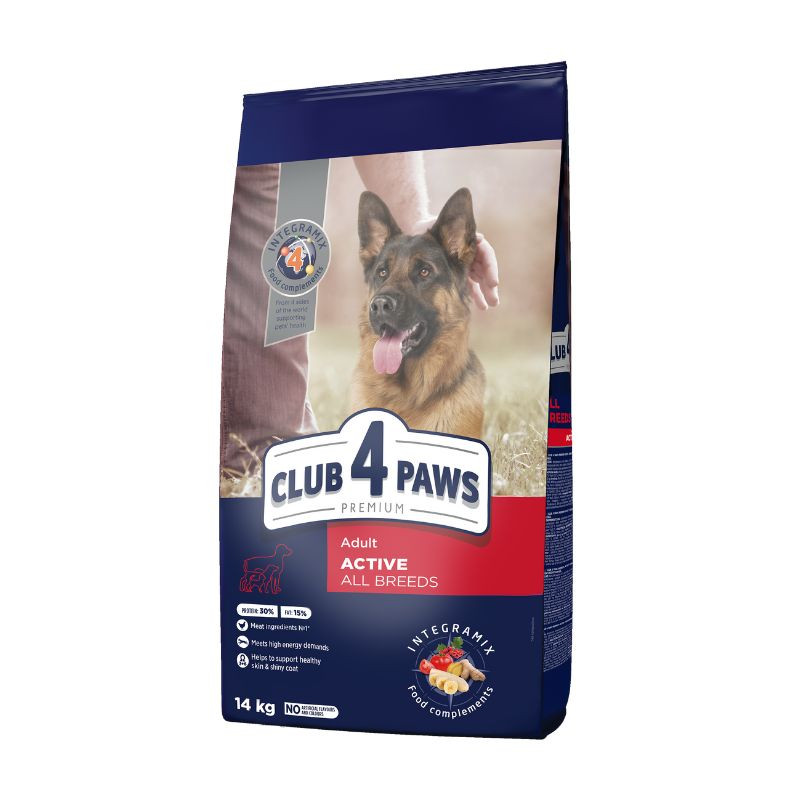 Club 4 Paws Active sausas pašaras su vištiena šunims