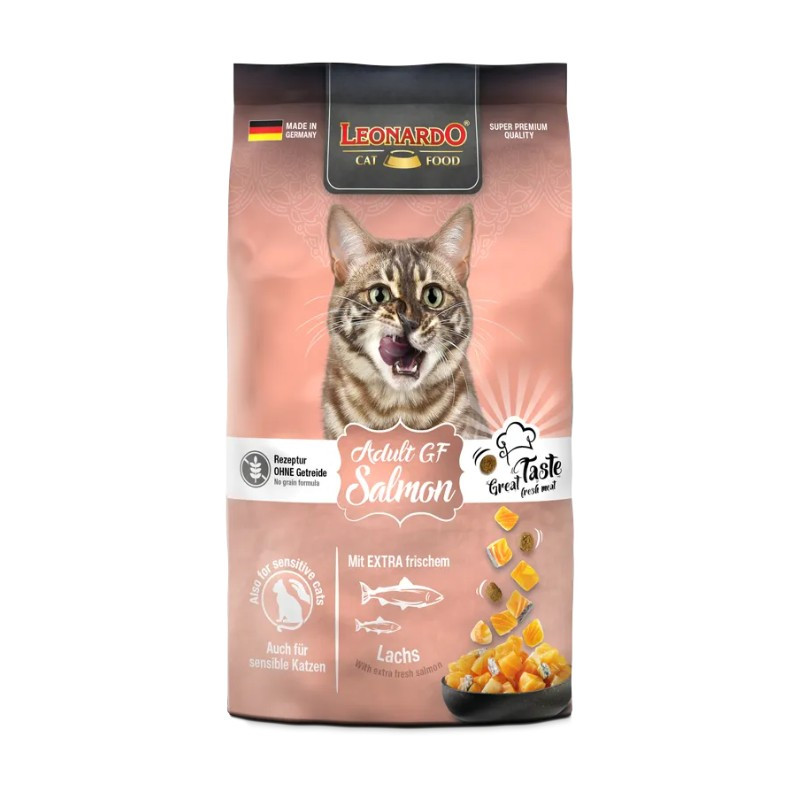 Leonardo Adult Grain Free Salmon sausas maistas katėms