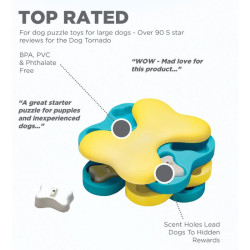 Nina Ottosson Dog Tornado lavinantis žaislas su talpa skanėstams mėlynas - Zoobaze.lt