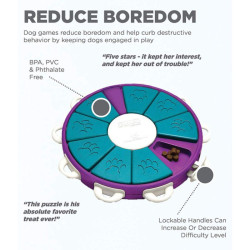 Nina Ottosson Dog Twister lavinantis žaislas su talpa skanėstams violetinis -Zoobaze.lt