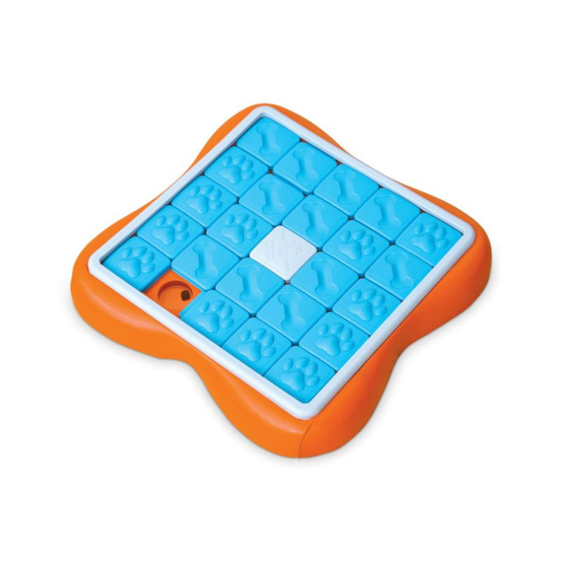 Nina Ottosson Challenge Slider lavinantis žaislas su talpa skanėstams oranžinė/mėlyna - Zoobaze.lt