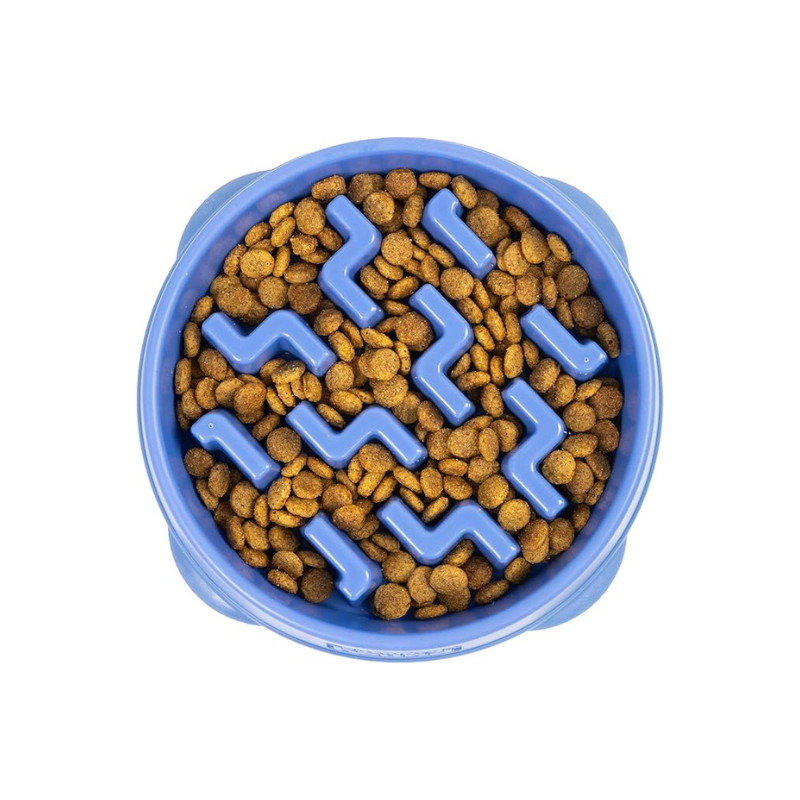 Outward Hound Fun Feeder Notch dubenėlis lėtam maitinimui mėlyna L - Zoobaze.lt