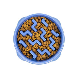 Outward Hound Fun Feeder Notch dubenėlis lėtam maitinimui mėlyna M - Zoobaze.lt