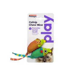 Petstages Catnip Chew Mice žaislas katėms 2 vnt - Zoobaze.lt