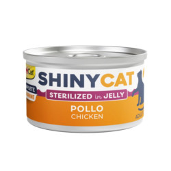 GimCat Shinycat Jelly Sterilised konservai su vištiena katėms - Zoobazė.lt