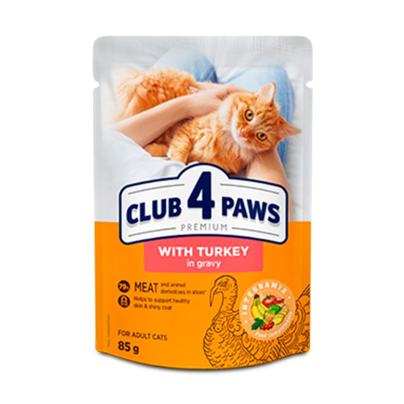Club4Paws Premium guliašas su kalakutiena katėms - Zoobazė.lt