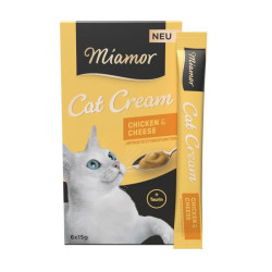 Miamor Cat Cream skanėstas su vištiena ir sūriu katėms - Zoobazė.lt