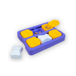 Outward Hound Brick Puzzle lavinantis žaislas šunims rožinė/geltona - Zoobaze.lt