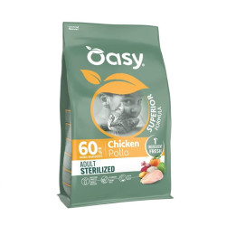 Oasy Superior Adult Sterilized sausas pašaras su vištiena katėms - Zoobazė.lt