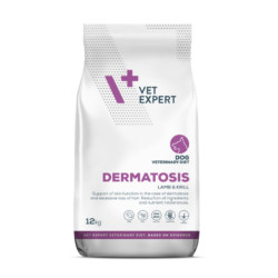 VetExpert Veterinary Diet Dermatosis sausas pašaras su ėriena ir kriliumi šunims - Zoobaze.lt