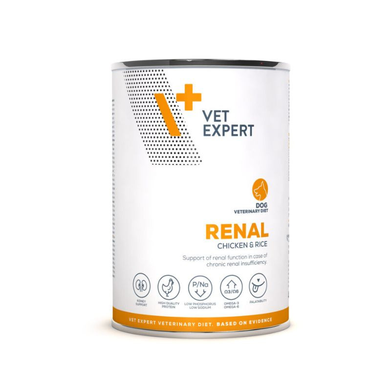 VetExpert Veterinary Diet Renal konservai su vištiena ir ryžiais šunims - Zoobaze.lt