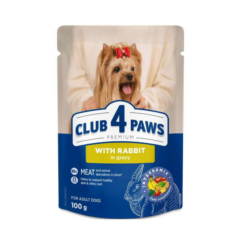 Club 4 Paws Premium konservai su triušiena padaže šunims - Zoobazė.lt