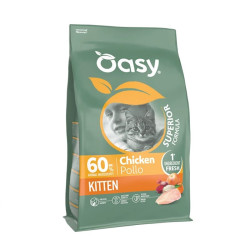 Oasy Superior Kitten Chicken sausas pašaras su vištiena kačiukams - Zoobazė.lt