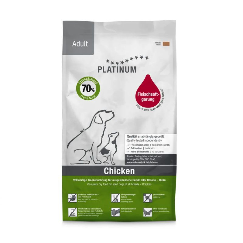 Platinum Adult sausas pašaras su vištiena šunims - Zoobazė.lt
