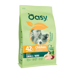 Oasy Original Adult Small and Mini sausas pašaras su vištiena mažų veislių šunims - Zoobazė.lt