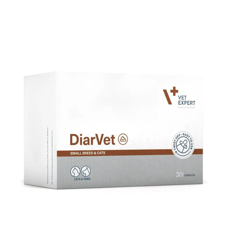 VetExpert DiarVet papildai nuo viduriavimo mažų veislių šunims ir katėms - Zoobaze.lt