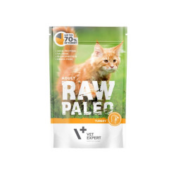 VetExpert Raw Paleo Adult guliašas su kalakutiena katėms - Zoobaze.lt
