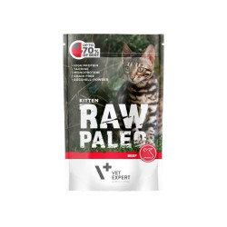 VetExpert Raw Paleo Kitten guliašas su jautiena kačiukams - Zoobaze.lt