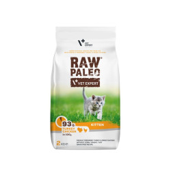 VetExpert Raw Paleo Kitten sausas pašaras su kalakutiena ir vištiena kačiukams - Zoobaze.lt
