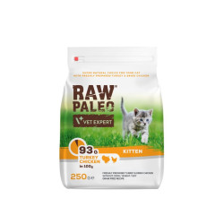 VetExpert Raw Paleo Kitten sausas pašaras su kalakutiena ir vištiena kačiukams - Zoobaze.lt
