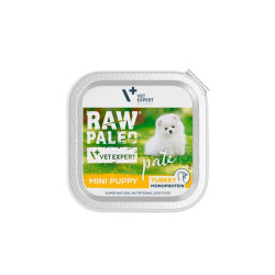 VetExpert Raw Paleo Mini Puppy paštetas su kalakutiena šuniukams - Zoobaze.lt