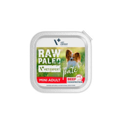 VetExpert Raw Paleo Mini Adult paštetas su jautiena šunims - Zoobaze.lt