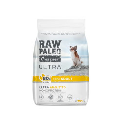 VetExpert Raw Paleo Ultra Adult Mini sausas pašaras su kalakutiena mažų veislių šunims - Zoobaze.lt